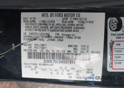 2010 Lincoln Mkz from USA, damaged, VIN 3LNHL2GC5AR607899